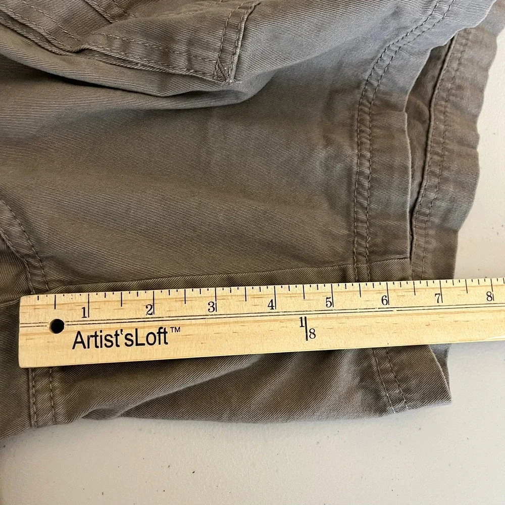 Croft & Barrow Mens Cargo Shorts Brown Cotton Size 32 Utility Outdoor Casual